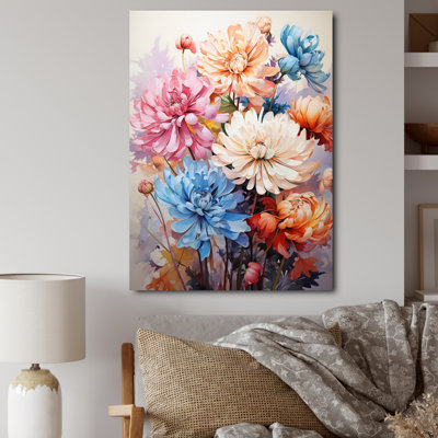 Yafit Chrysanthemums Vibrant Collage III