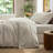 DONEUS Striped Duvet Cover Set 100% Washed Cotton Linen Like Soft Feelling Breathable Bedding-113054924-113054928