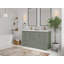 Meuble-lavabo double autoportant 60 po avec plateau en quartz Alys