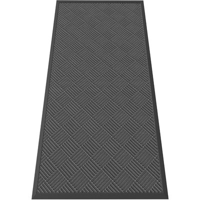 Tapis d'entrée gris antidérapant pour la maison