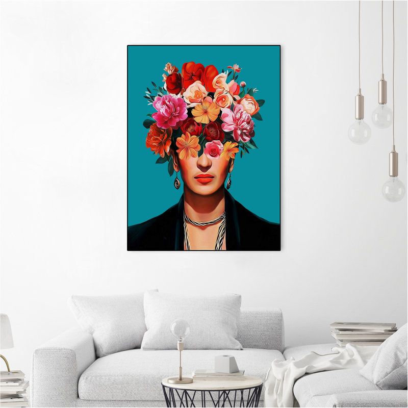 Toile encadrée Frida's Flowers, H 24 po x l 18 po
