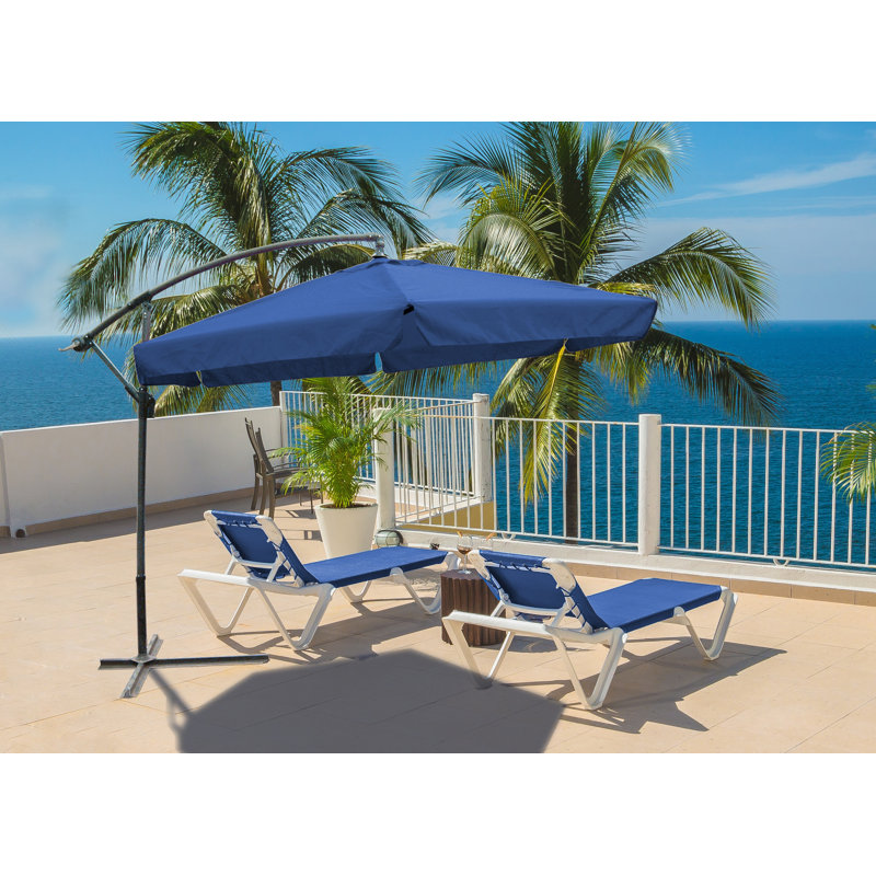280cm Tilt Cantilever Parasol, Blue
