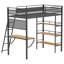 Lit mezzanine à 3 tablettes William William