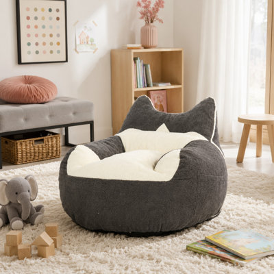 Pouf en forme de chat de 101 cm (40 pouces) pour adolescents et adultes, canapé de sol moelleux en mousse à mémoire de forme pour appartement, chambre, salon