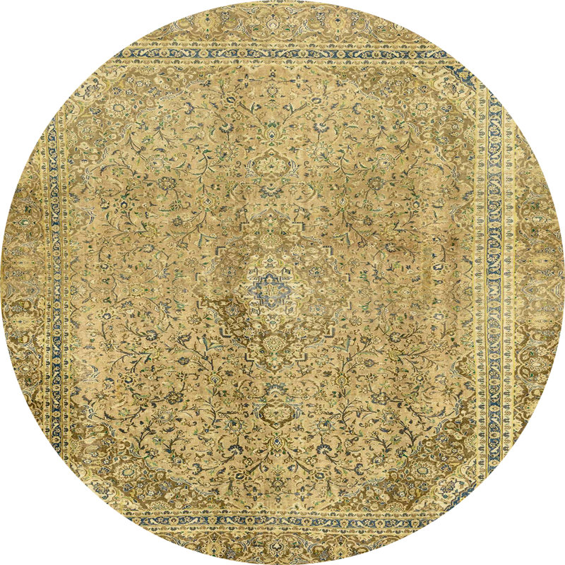 Tapis abstrait moderne 2852, Rond 7 pi