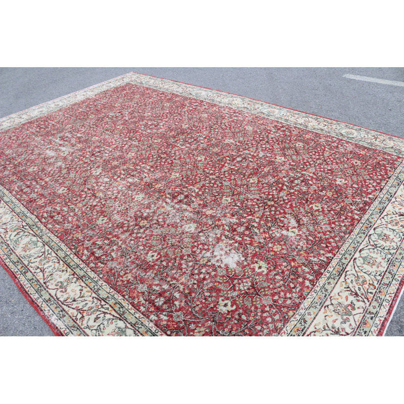 Tapis rouge turc pour décoration intérieure surdimensionné avec des matériaux organiques de Turquie