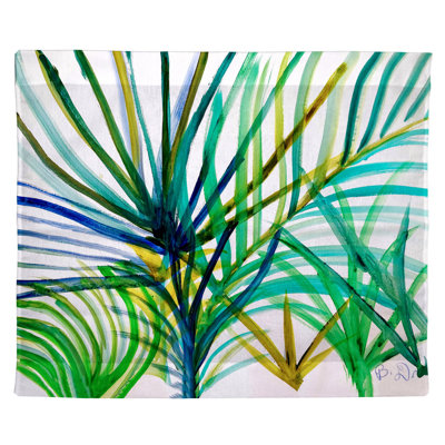 Polyester Teal Palms Wall Hanging -  Bay Isle Home™, A7B75C9B15AD4B6BB58A326E0FEF3827