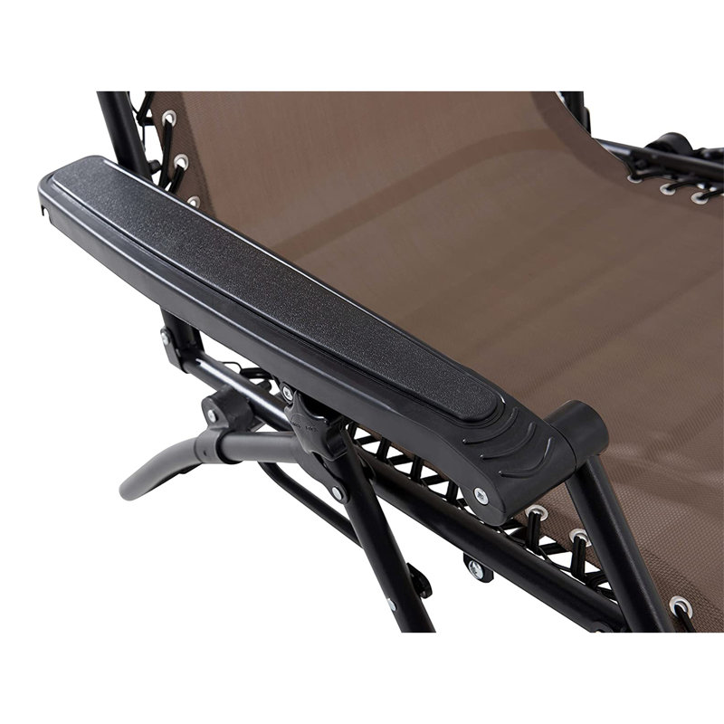 Chaise inclinable zéro gravité avec coussin, Brun