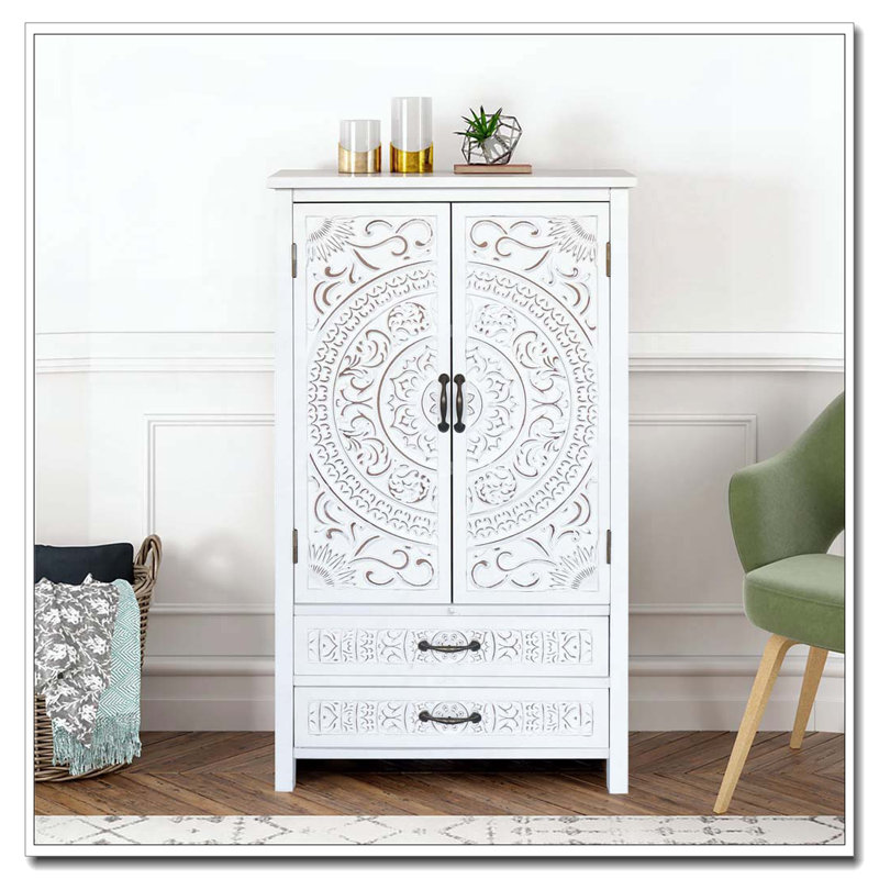 Armoire de rangement blanche 27 po