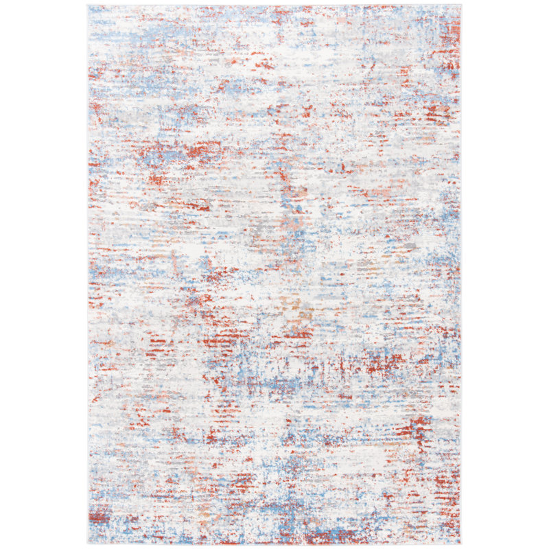Amelia Cotton Abstract Rug, Rectangle 4'5" x 6'5"