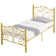Auxter 38" Metal Platform Bed Frame with Parisian Style Headboard and Footboard, Heavy-duty Slats Support, Under Bed Storage, No Box Spring Needed