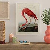  Flamingo on Beach With Starfish Flamingo Prints
