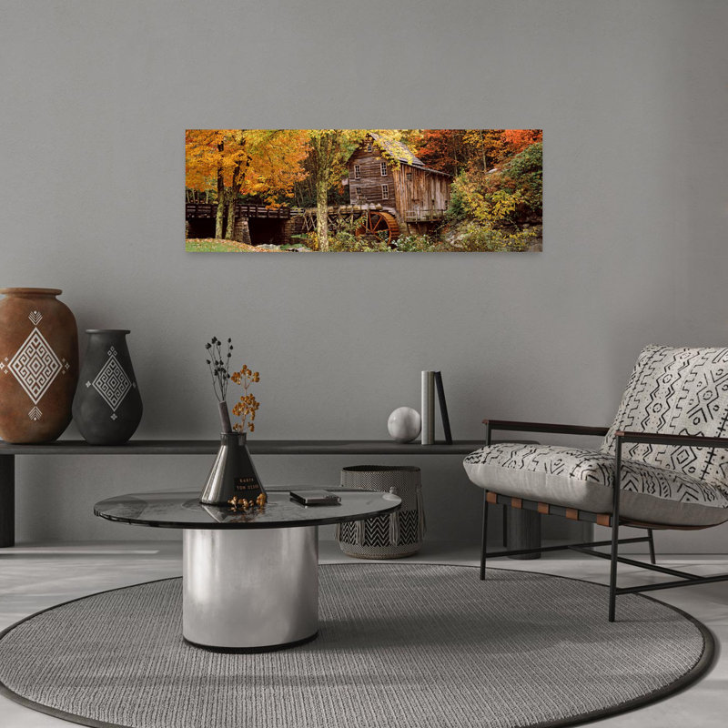 Power station in a forest Glade Creek Grist Mill Babcock State Park West Virginia USA 1 Piece Wrapped Canvas Panoramic Wall Art