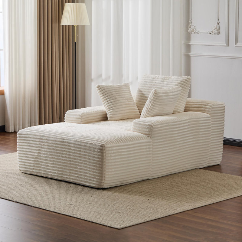 Chaise longue surdimensionnée Cozy Cloud, Blanc