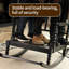Chaise berçante en bois massif-112305546-112305548