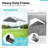 ADVANCE OUTDOOR 10 ft x 20 ft x 11 ft Car Canopy Garage Boat Shelter Gray Carports-120687352-120687349