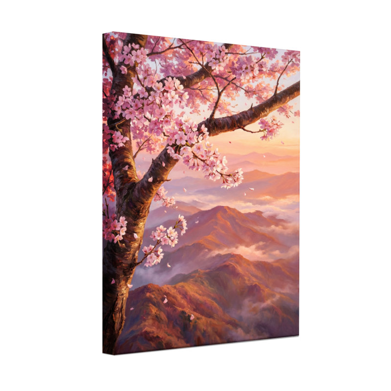 Plantes et fleurs Cherry Blossom Mountain Sunset