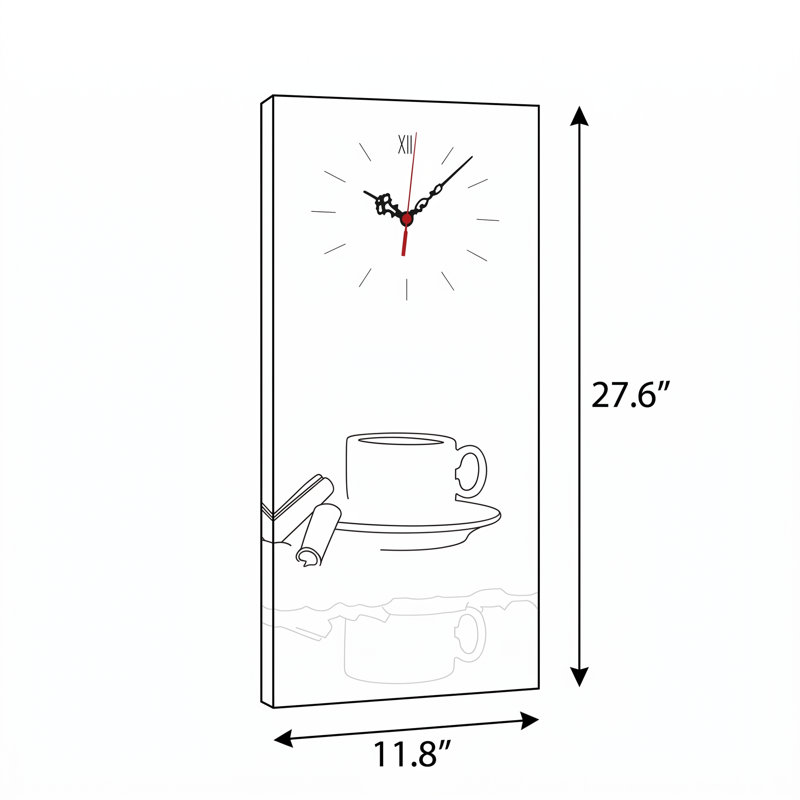 Horloge murale artistique en toile
