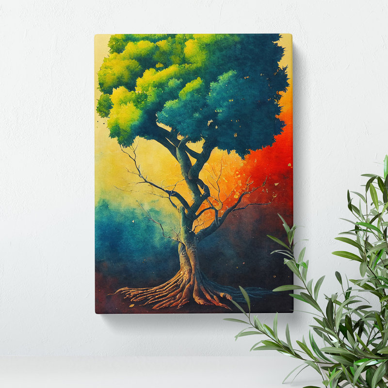 A Painted Tree No.5 - Wrapped Canvas, 50cm H x 35cm W x 3cm D
