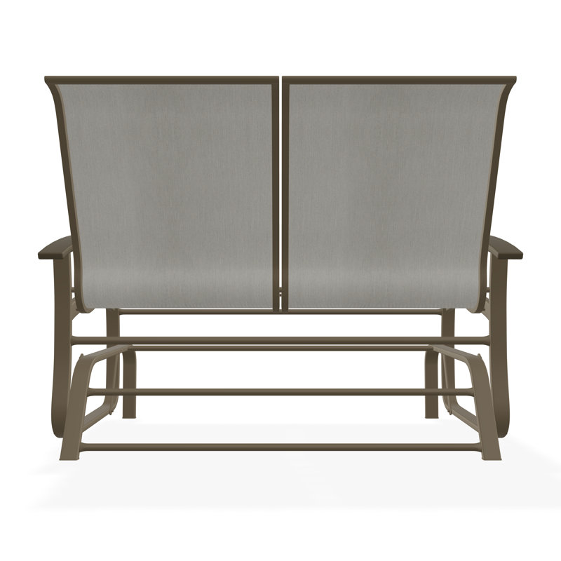 Belle Isle Aluminum Outdoor Rocker & Glider Lounge Chair, Augustine Oyster, Beachwood