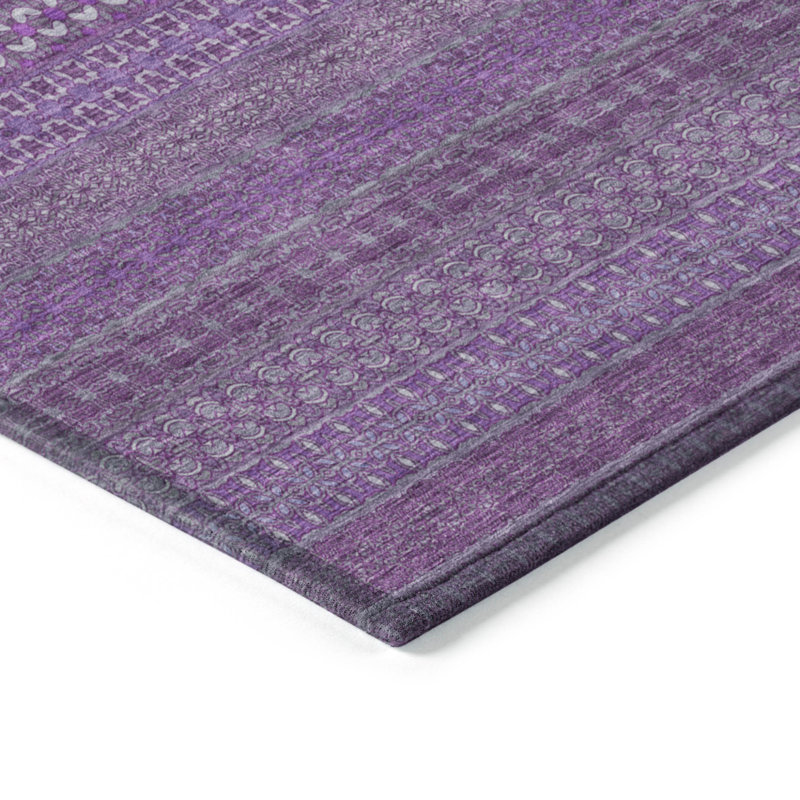 Tapis intérieur / extérieur 2 pi x 3 pi rayé lavable antidérapant