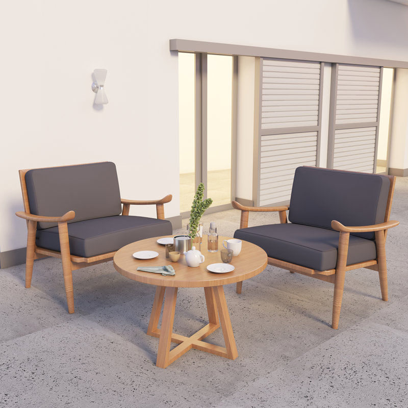 Outdoor 5" Deep Seating Cushion Set With Durable Cover Rite Fabric, Grey