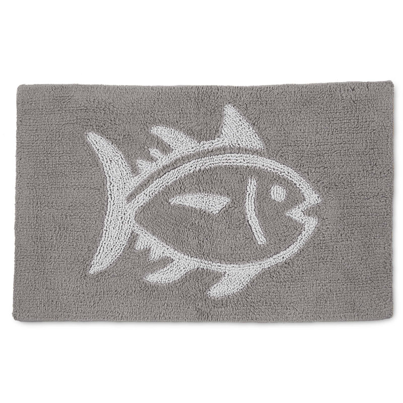 Skipjack Bath Rug, Gray, 20"W x 32"L