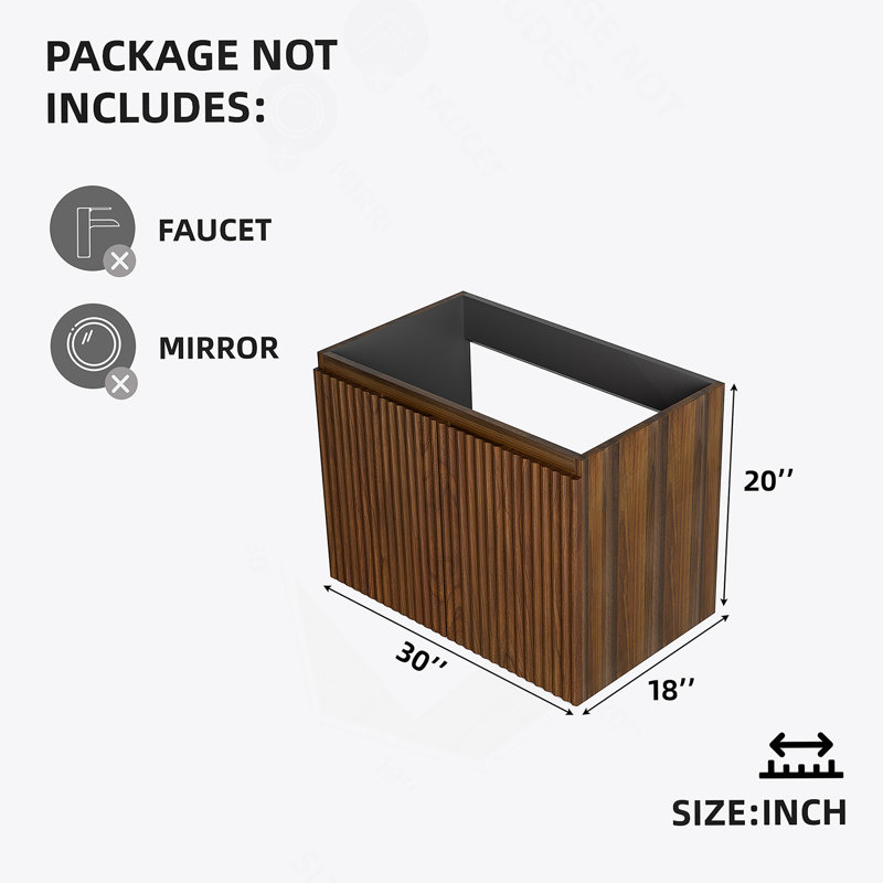 Armoire de salle de bain pliable, Noyer