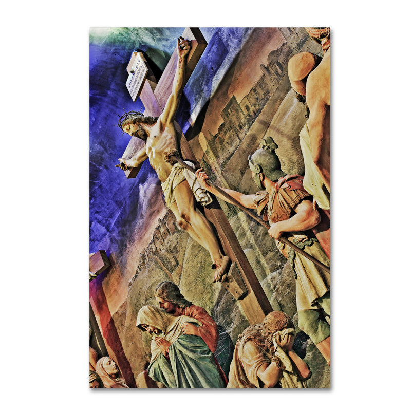 Altar of Calvary 25" x 20" Multicolor Canvas Print