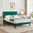 Auxter Upholstered Platform Bed Frame with Vertical Channel Tufted Adjustable Headboard, Velvet Fabric Mattress Foundation with Strong Wooden Slats, Heavy Duty, No Box Spring Needed, Noise-Free-1848883885-1877220112