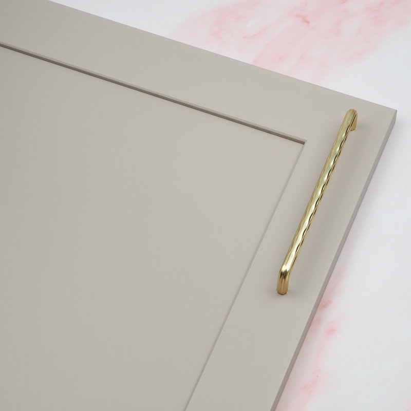 Brushed Brass Textured D-Bar Handles, 192mm