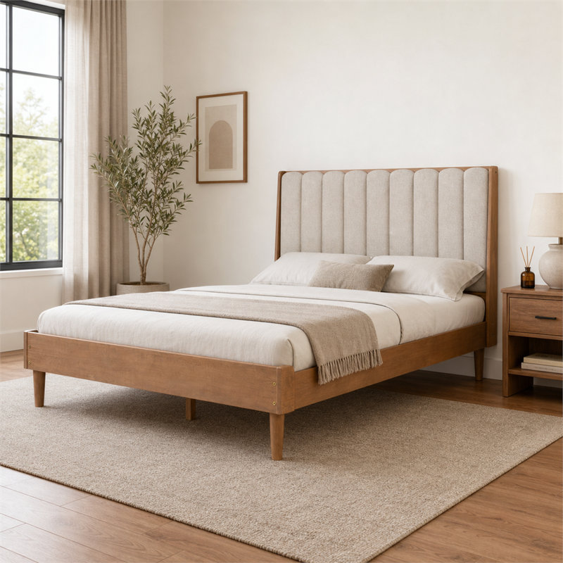 Base de lit en bois Wheat Modern