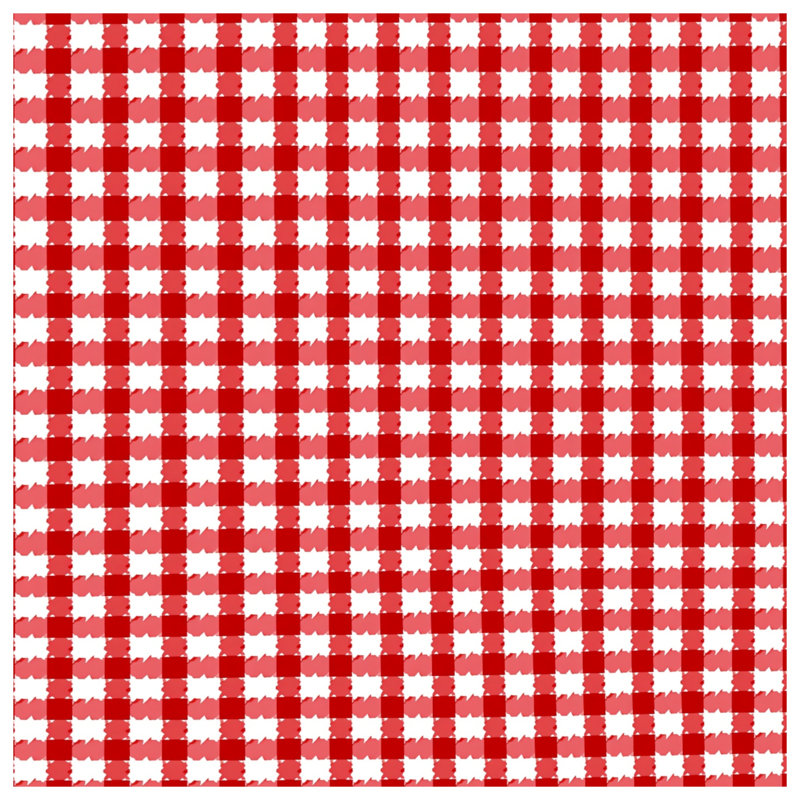 Couvertures Vichy rouges et blanches, 60in W x 80in H