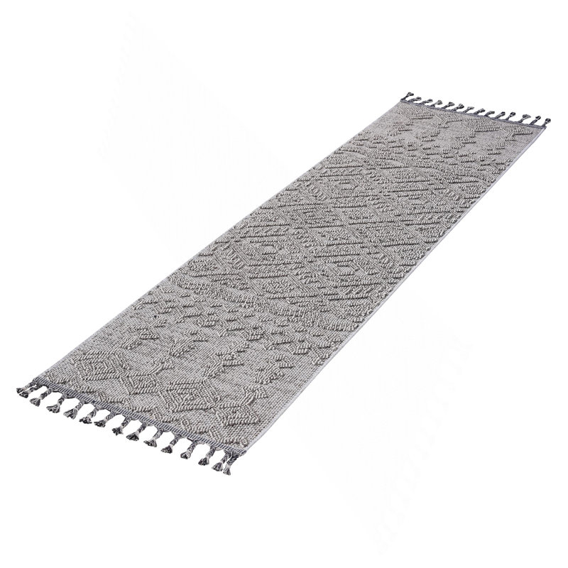 Tapis d'intérieur / extérieur blanc / blanc 5X7, Tapis de couloir 2 pi 2 po x 8 pi