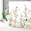 Rideau de douche doux aquarelle à motif floral doux 72 x 72 pouces