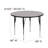 Goddard Mobile Round Laminate Activity Table with Height Adjustable Short Legs-40480848-12526354