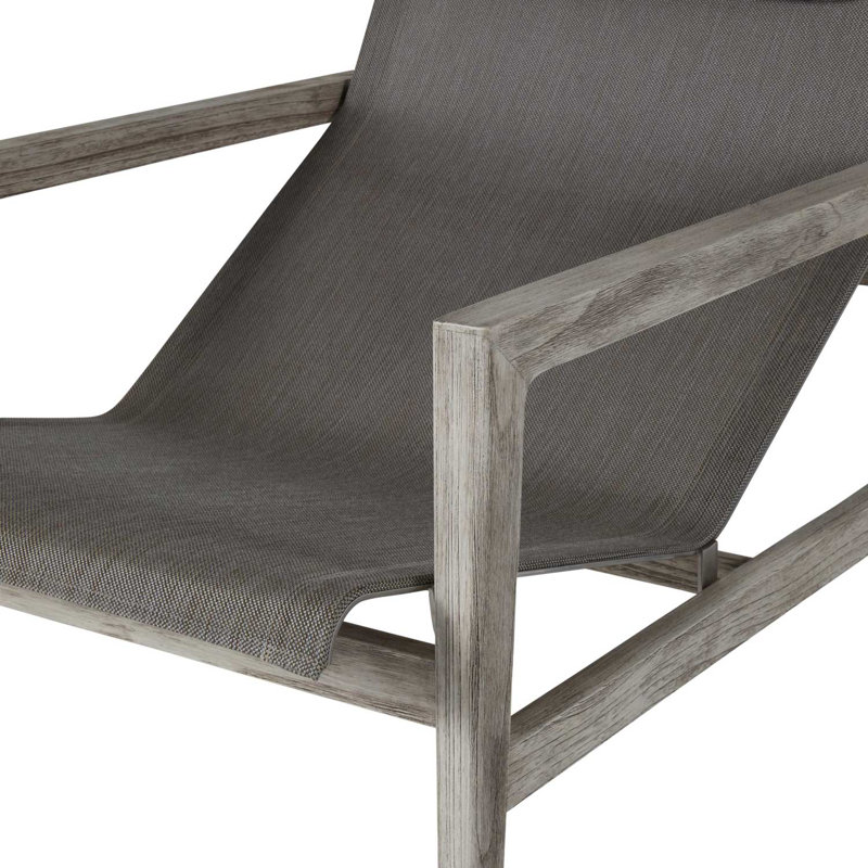Coast Teak Patio Chair, Oyster Teak Frame/Gray Sling