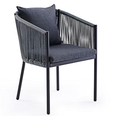 Ensemble de 2 chaises de patio pour l'extérieur avec coussins