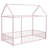 Metal Bed House Bed Frame With Fence, For Kids, Teens, Girls, Boys-113432429-113432432