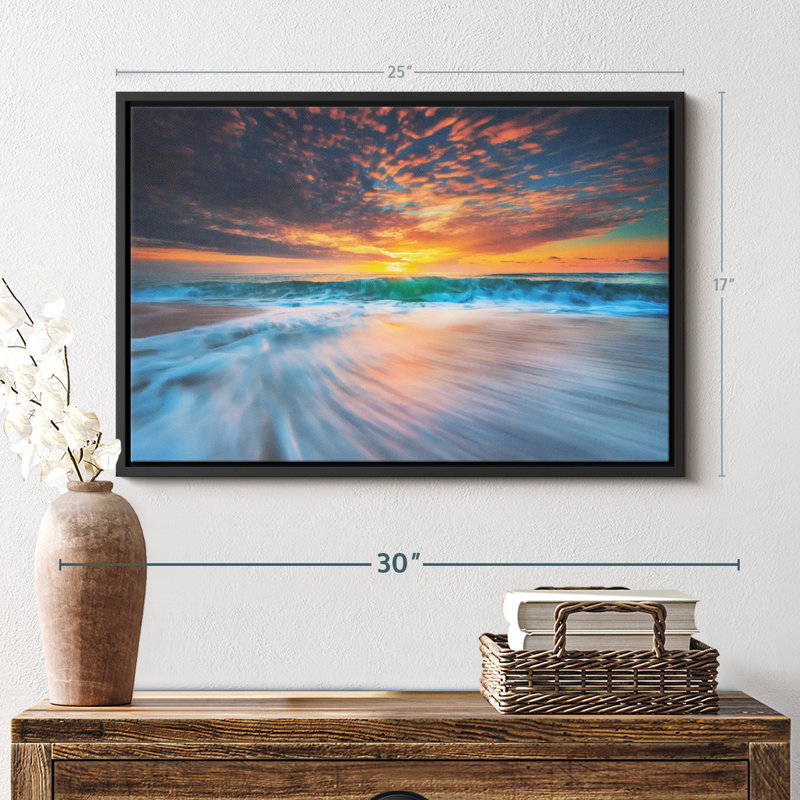 " Cloudscape Over Beach Canvas Print ", 17" H x 25" W