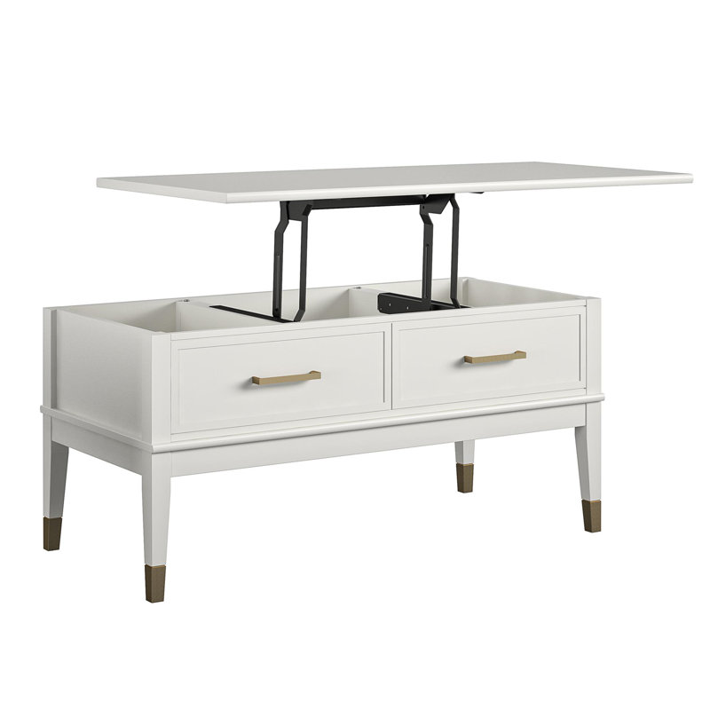 Westerleigh Storage Lift-Top Coffee Table, White