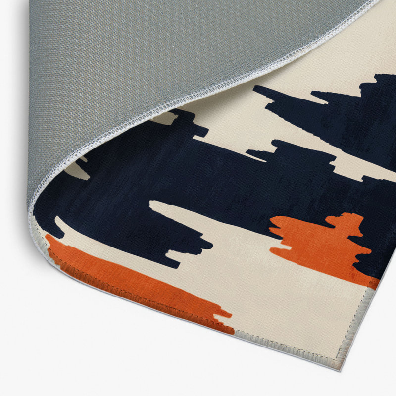 Watercolor Beige Indoor and Outdoor Area Rug, Rectangle 4' x 6'