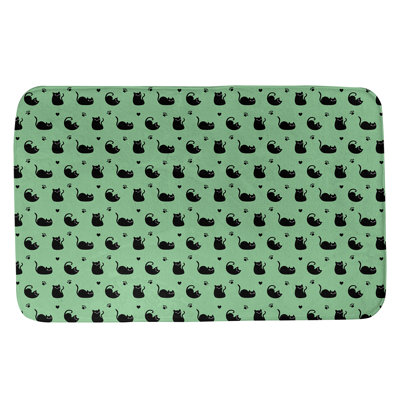 Tapis pour salle de bain chat Leffel
