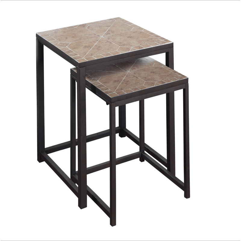 Nesting Table, Set Of 2, Side, End, Metal, Accent, Living Room, Bedroom