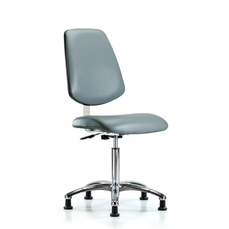Kurosh Vinyl Task Chair, Gray, Glides, 29'' H