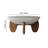 Curva Round Coffee Table With Wood Legs-1033277260