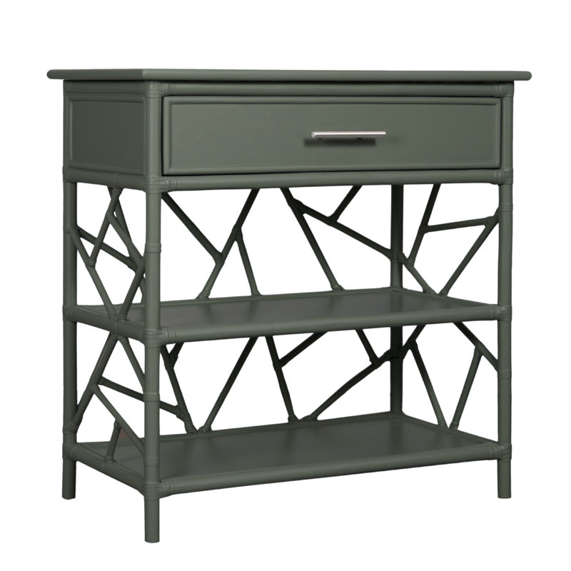 End Table with Storage, Evergreen