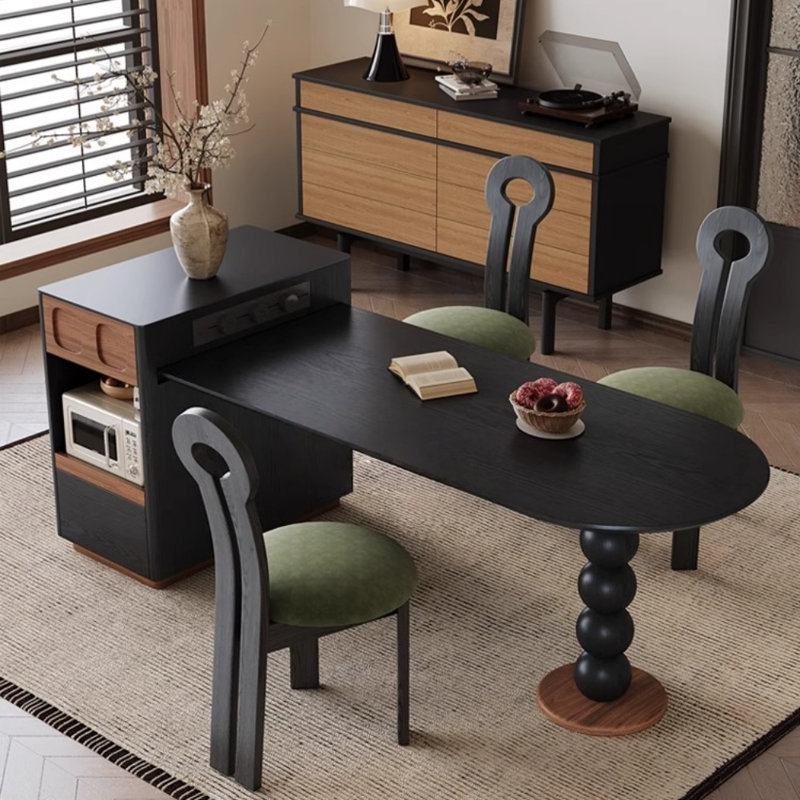 French Simple Design Black Dining Table
