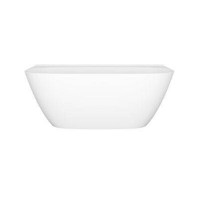 Lussari 63" X 30" Freestanding Back To Wall Bathtub With Void And Tile Flange