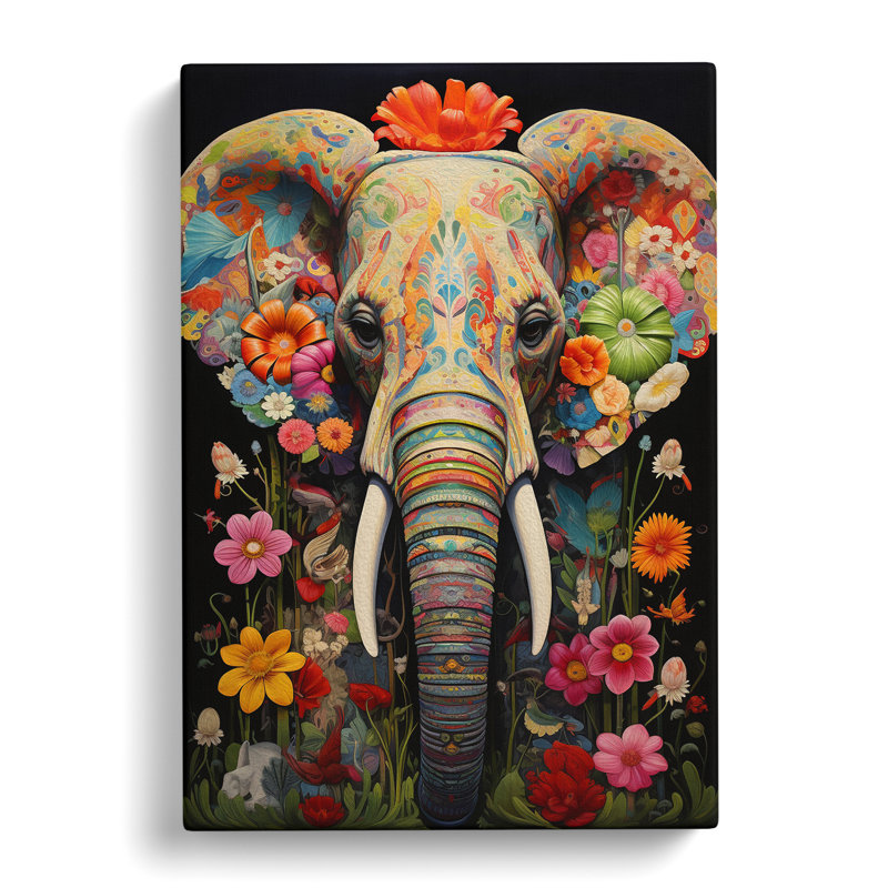 Elephant Contemporary - Print, 76cm H x 50cm W x 3cm D